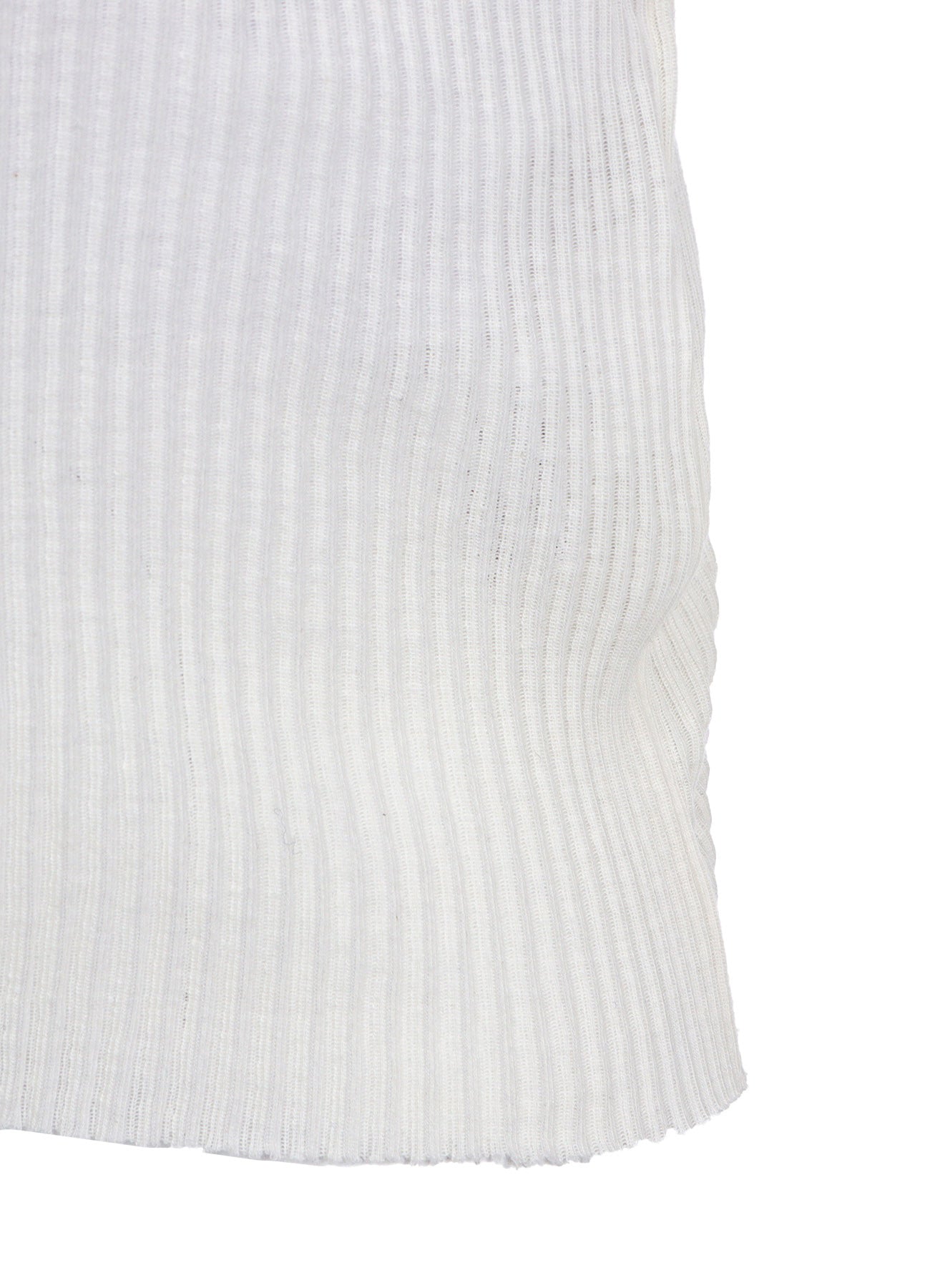 GAUZE RIB SIDE DRAPE ROUND T