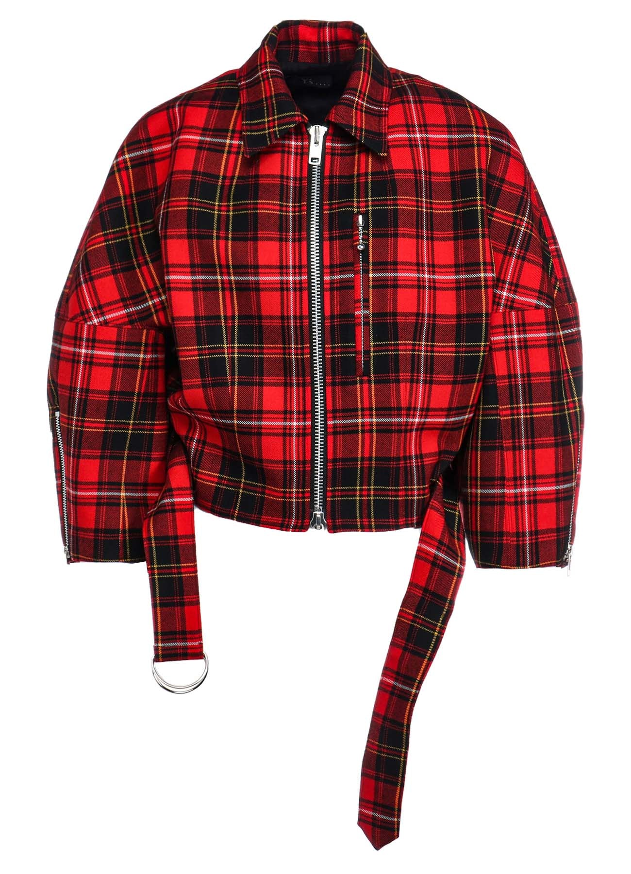 TARTAN CHECK PANEL BLOUSON