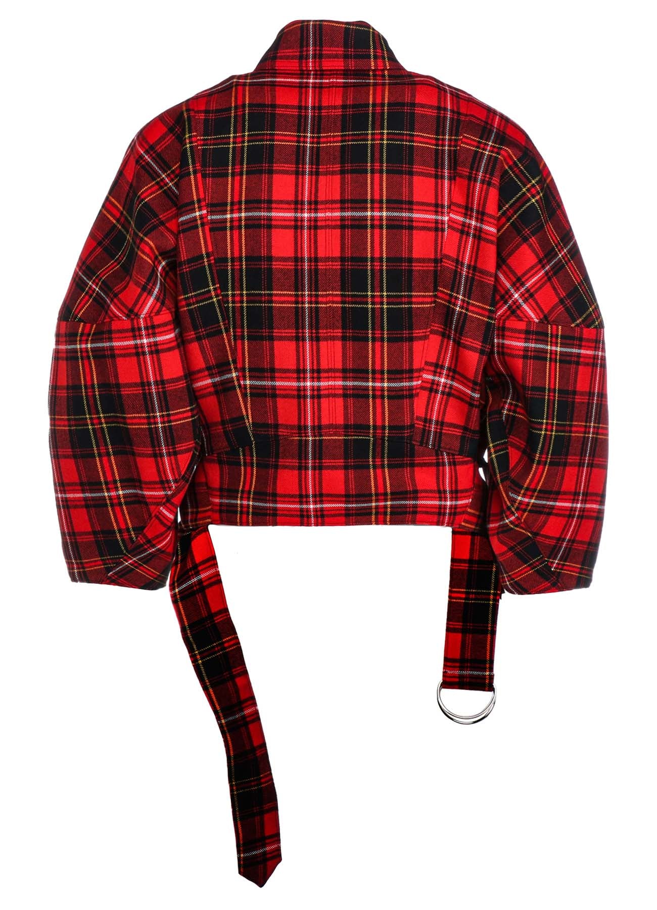 TARTAN CHECK PANEL BLOUSON