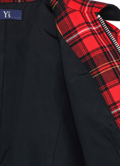 TARTAN CHECK PANEL BLOUSON