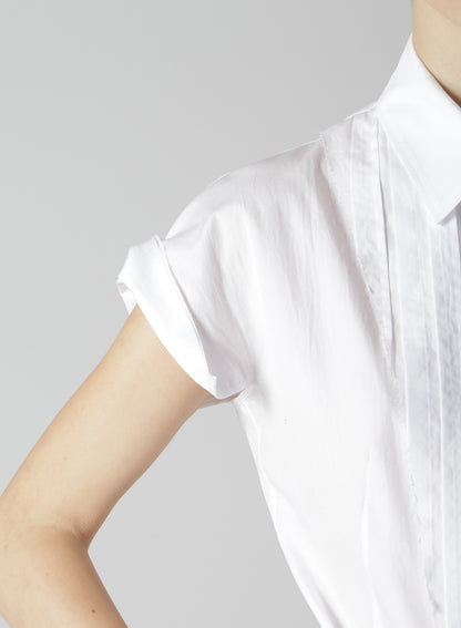 100/2 COTTON BROAD PLEATED SHIRT