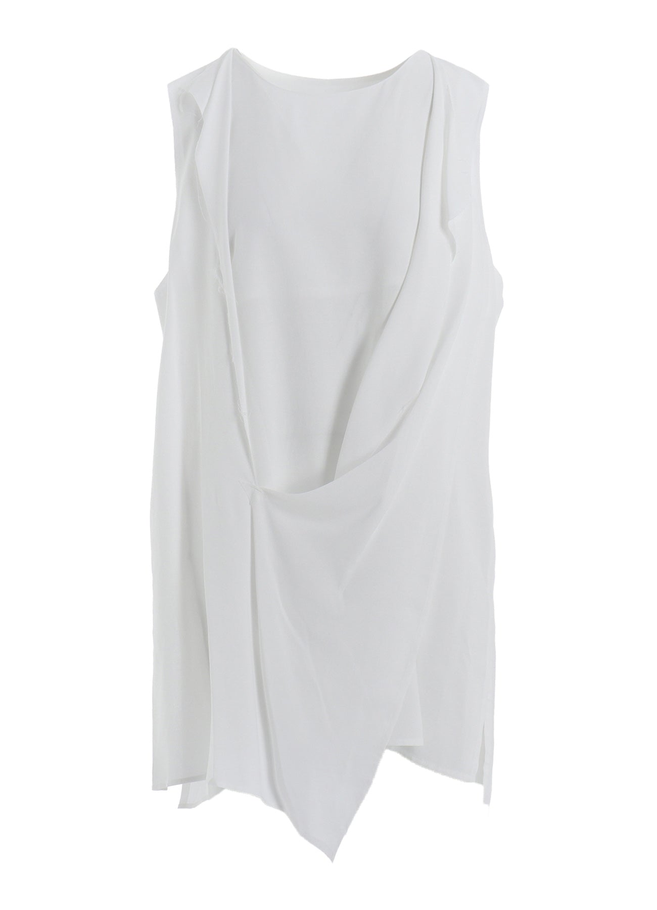 RAYON CAMBRIC FRONT DOUBLE DRAPE BLOUSE