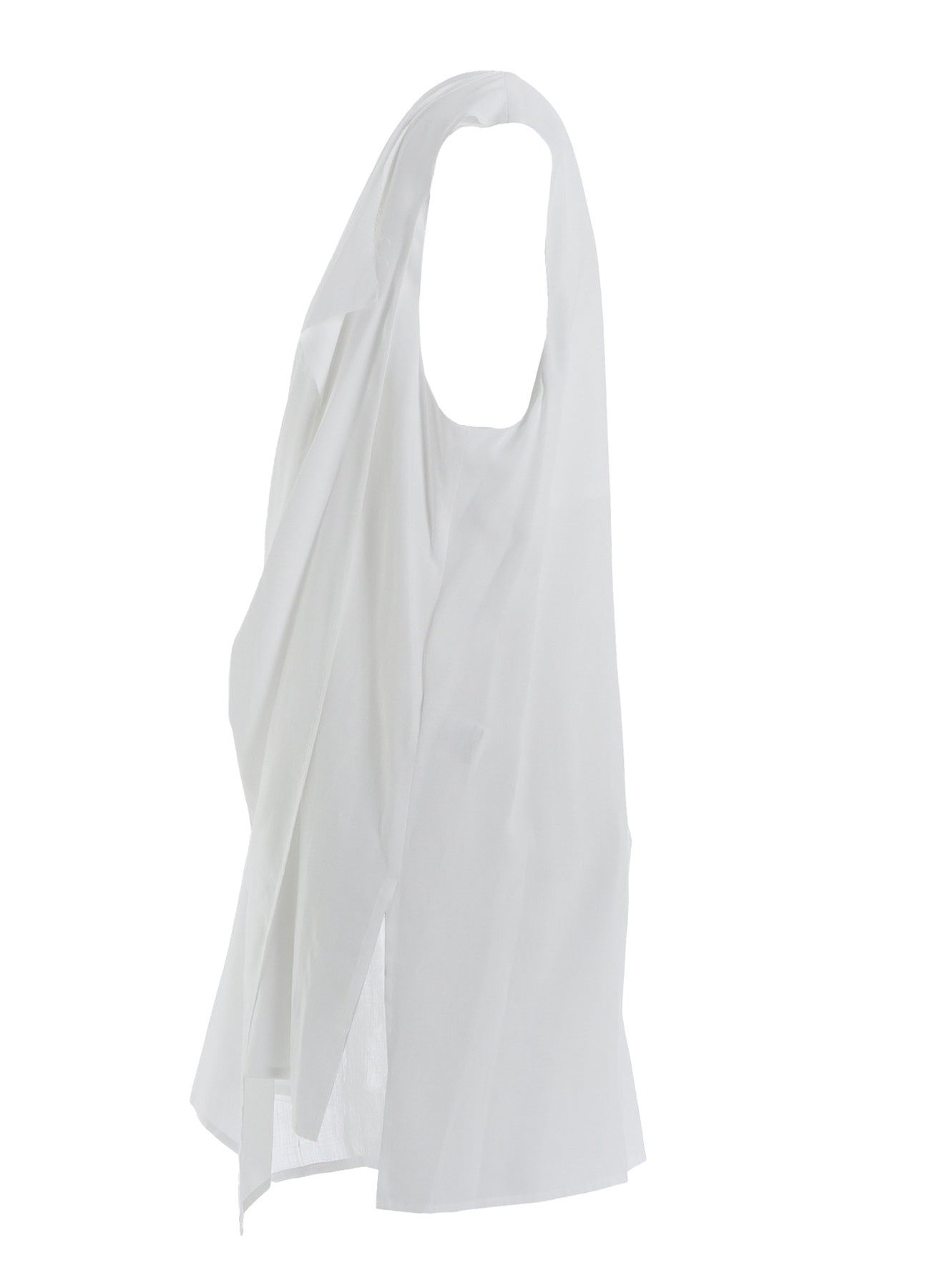 RAYON CAMBRIC FRONT DOUBLE DRAPE BLOUSE