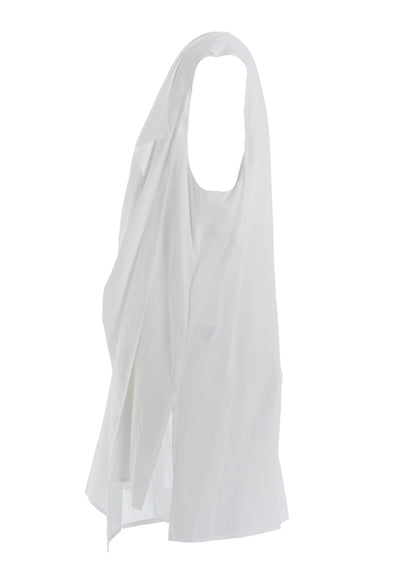 RAYON CAMBRIC FRONT DOUBLE DRAPE BLOUSE