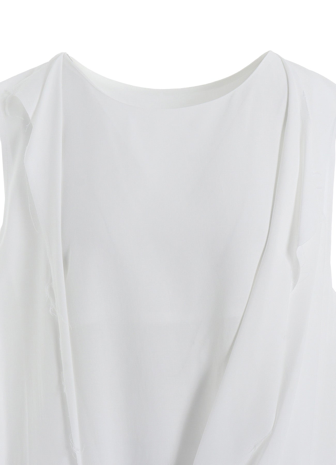 RAYON CAMBRIC FRONT DOUBLE DRAPE BLOUSE