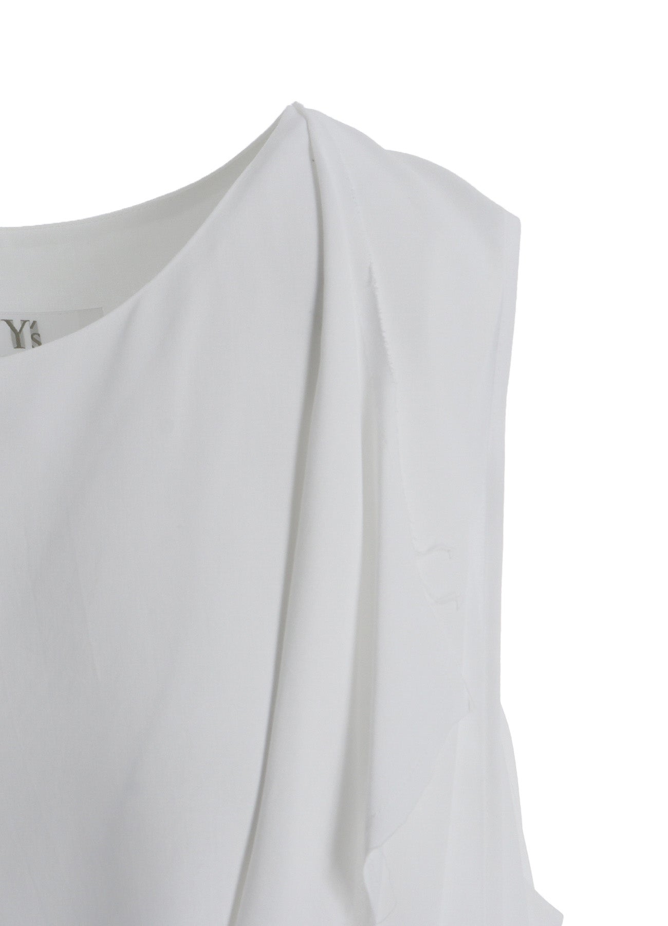 RAYON CAMBRIC FRONT DOUBLE DRAPE BLOUSE