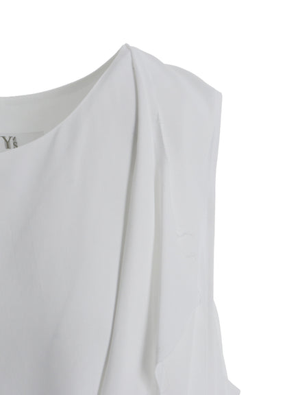 RAYON CAMBRIC FRONT DOUBLE DRAPE BLOUSE