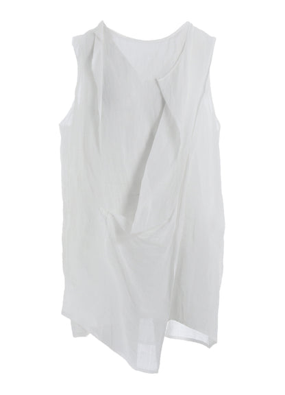 RAMIE LAWN DOUBLE FRONT DRAPE SHIRT