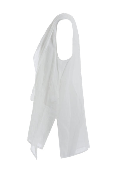 RAMIE LAWN DOUBLE FRONT DRAPE SHIRT