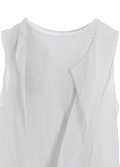 RAMIE LAWN DOUBLE FRONT DRAPE SHIRT
