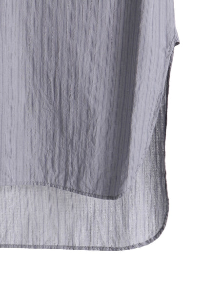 DOBBY STRIPE SHIRRING SLEEVE SHIRT