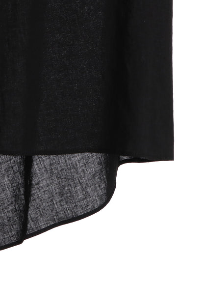 RAYON/LINEN SHEETING TIE STYLE SLEEVELESS BLOUSE