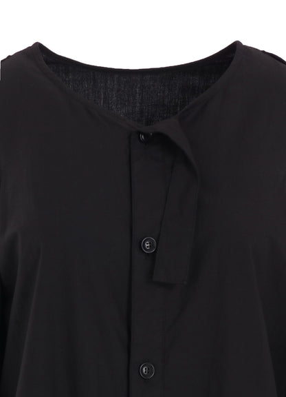 COTTON TYPEWRITER OPEN SHOULDER BLOUSE