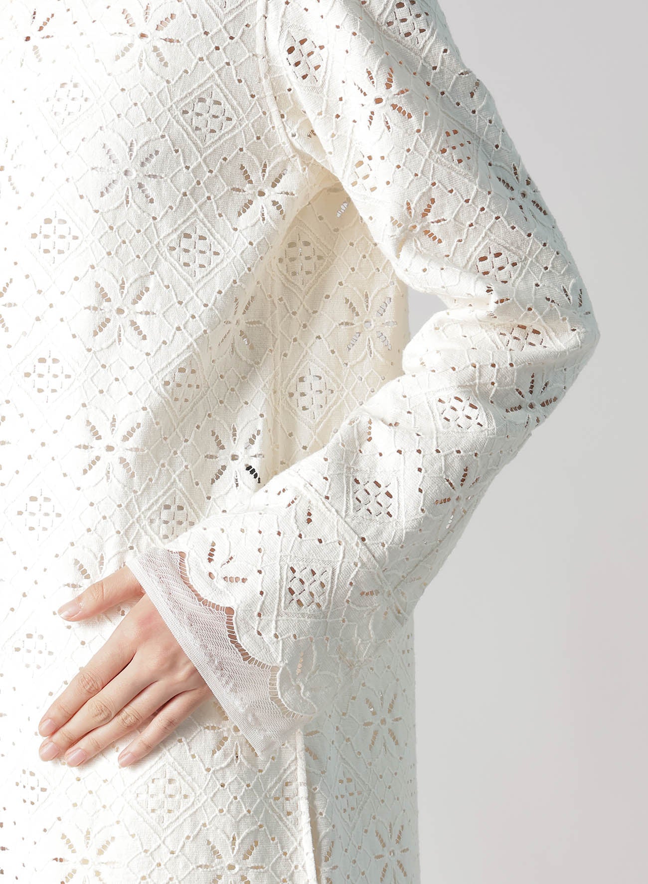 COTTON LACE LONG SHIRT