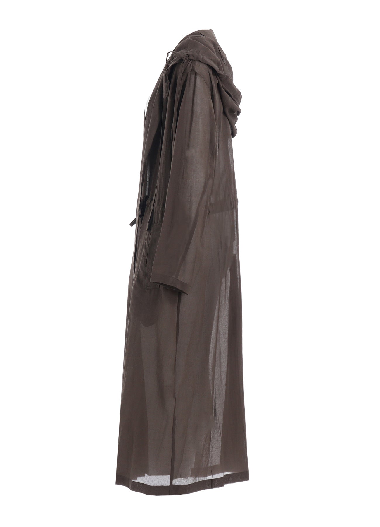 COTTON CHIFFON HOODIE COAT