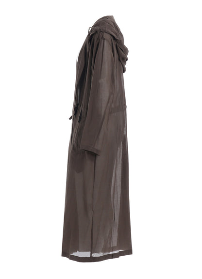 COTTON CHIFFON HOODIE COAT