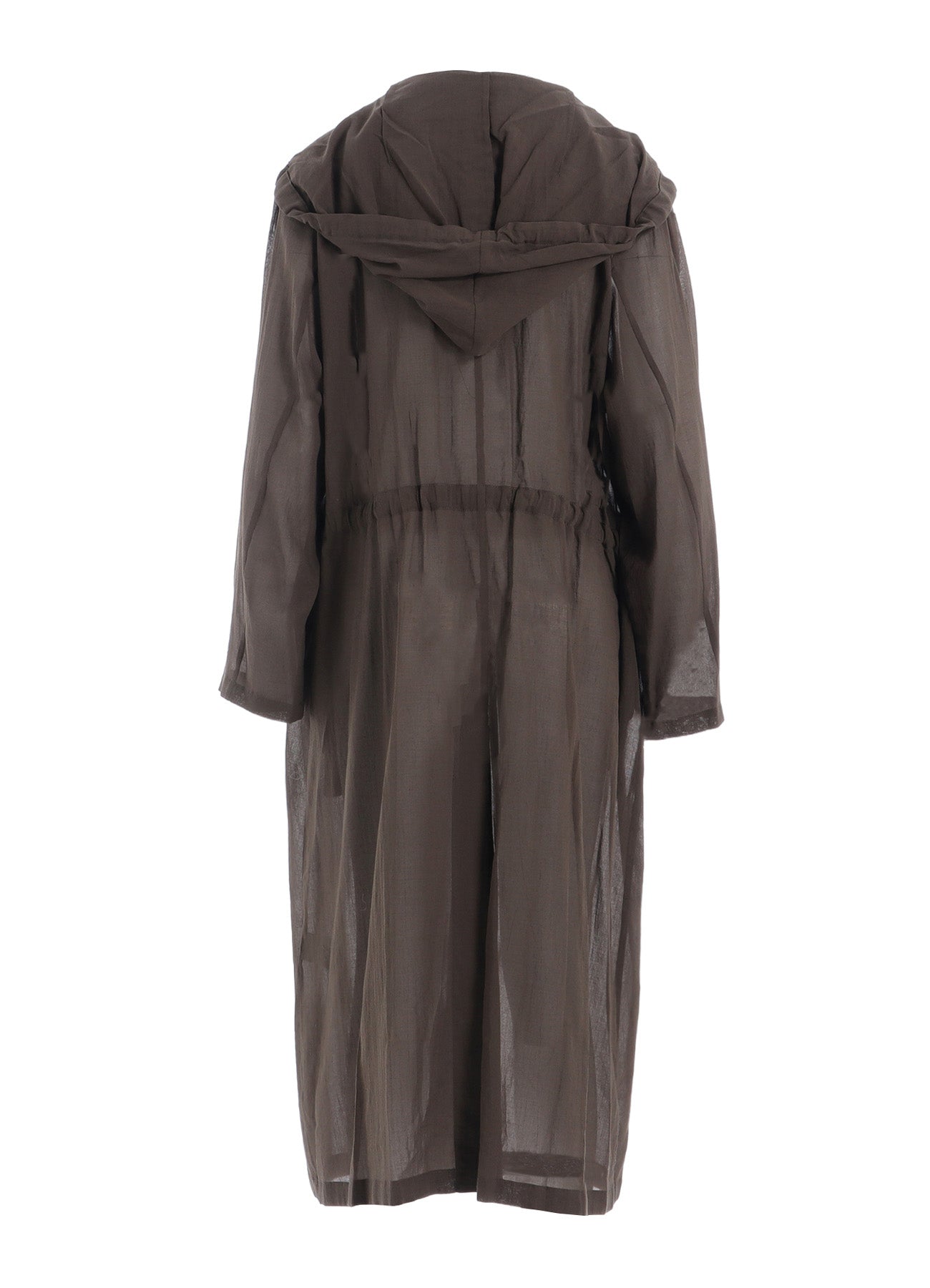 COTTON CHIFFON HOODIE COAT