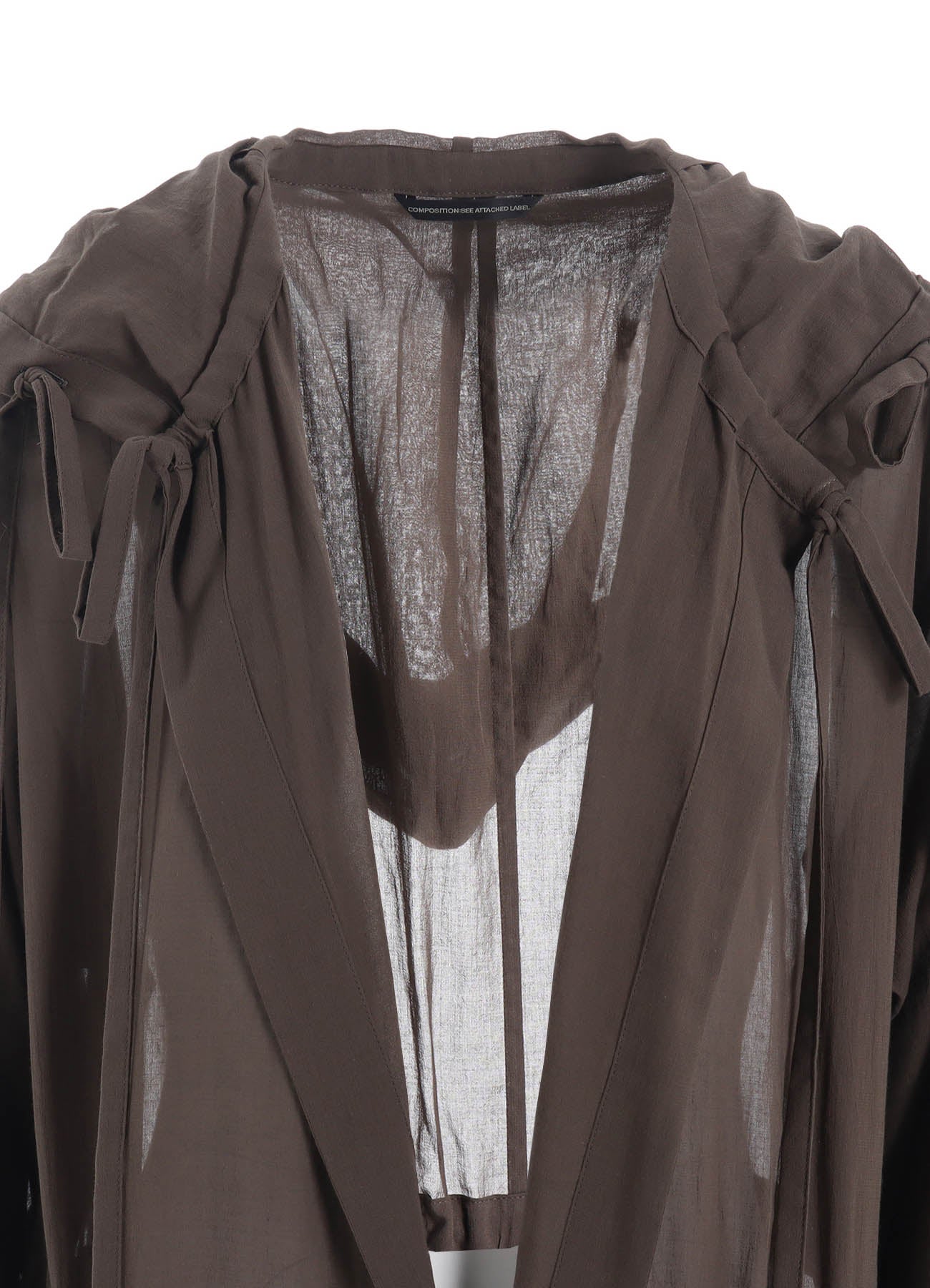 COTTON CHIFFON HOODIE COAT