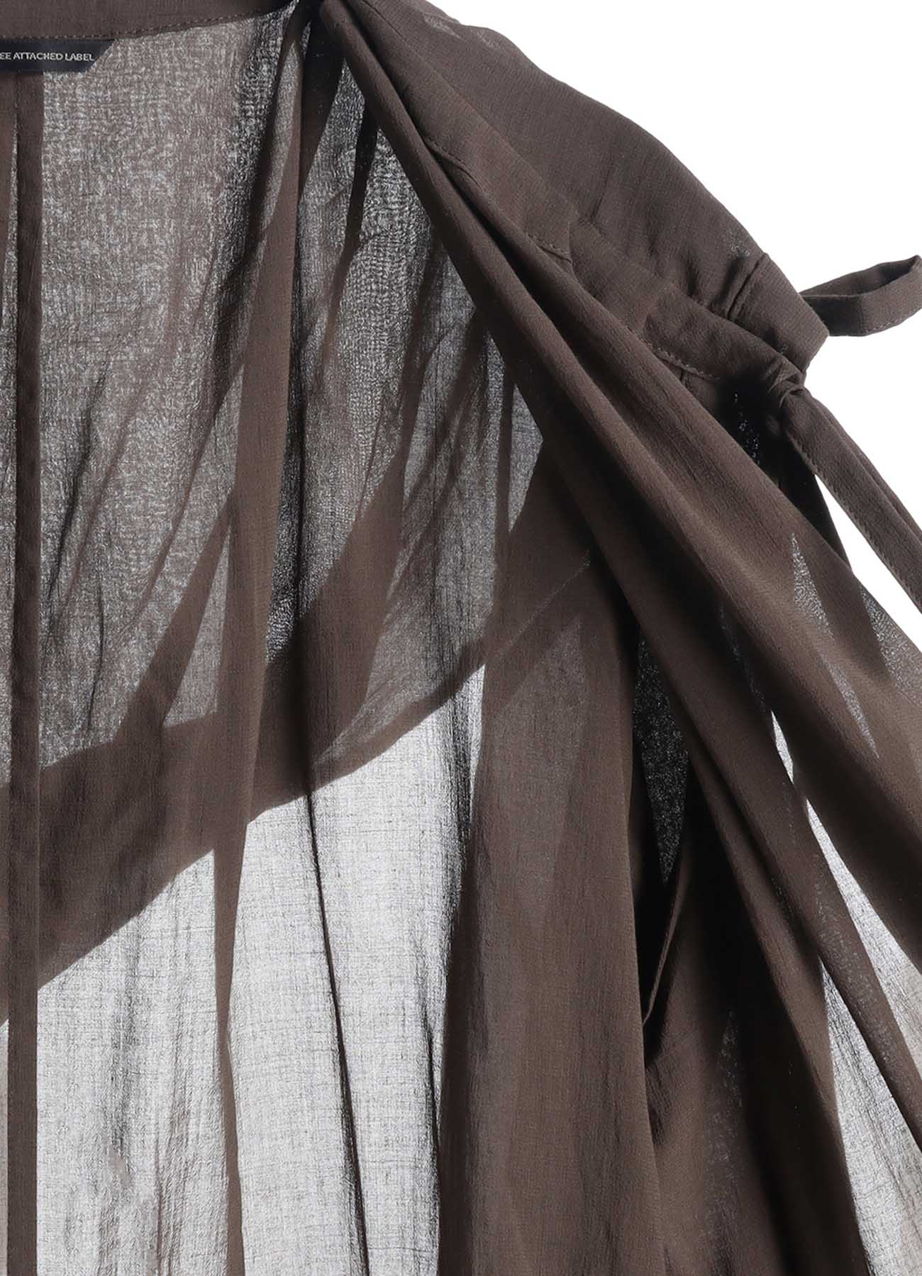 COTTON CHIFFON HOODIE COAT