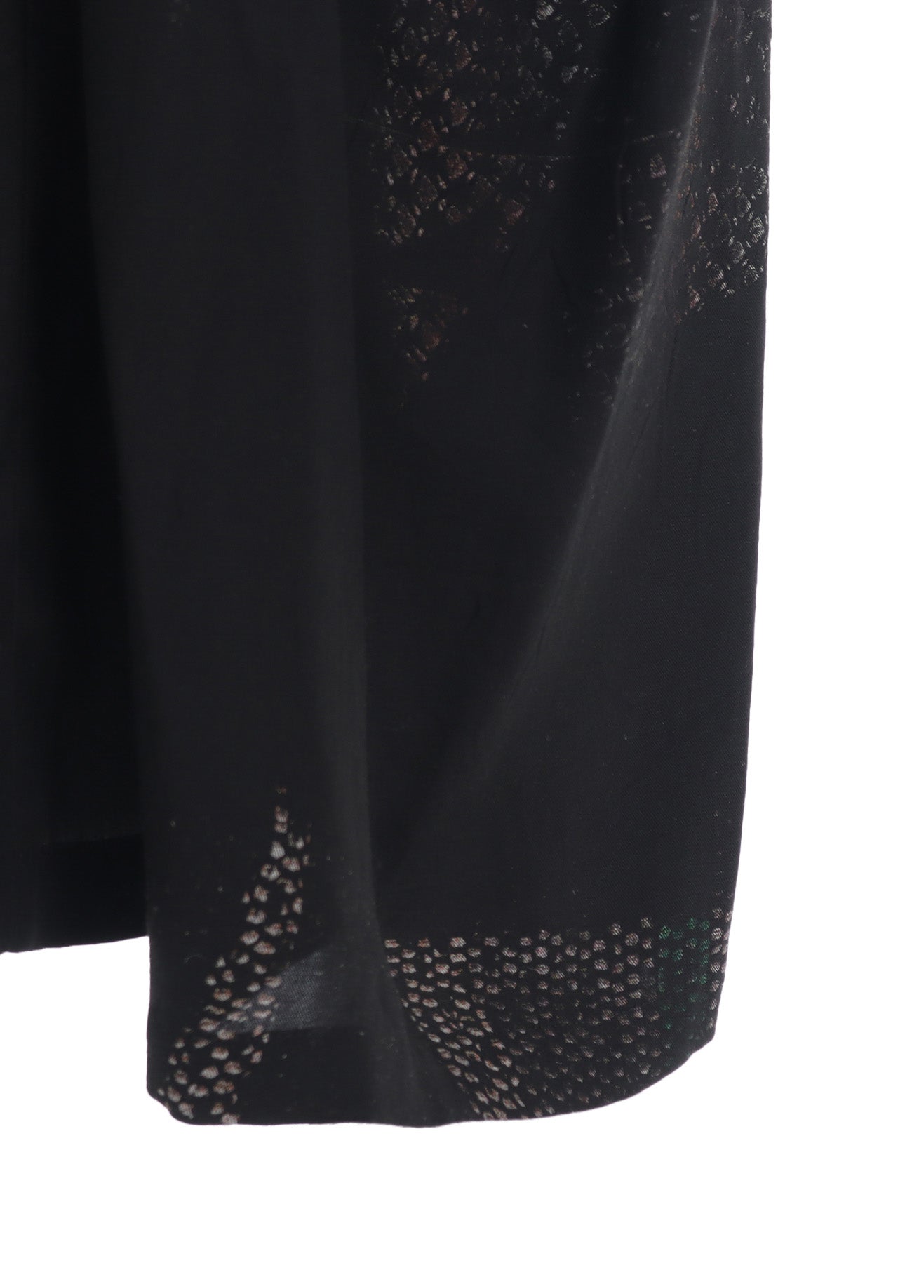 CU/DUNGAREE TWILL DARK NEON PRINT LEFT SIDE GATHERED DRESS