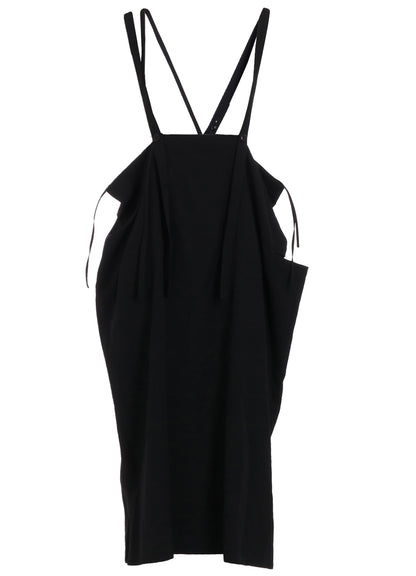 WOOL GABARDINE SHOULDER STRAP DRESS