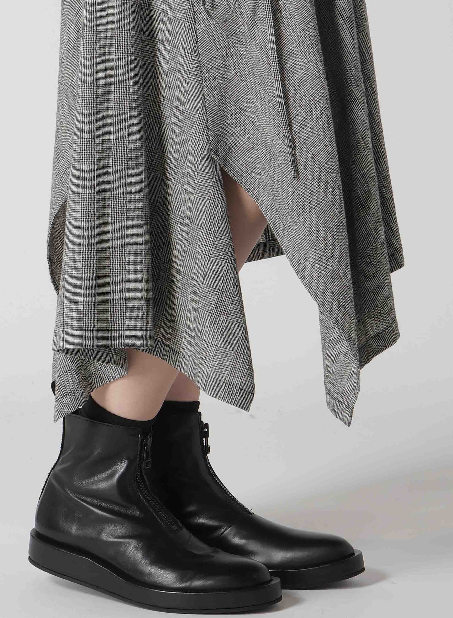 【1/23 12:00(JST) Release】C/LI PLAID COLLAGE SHIRRING DRESS