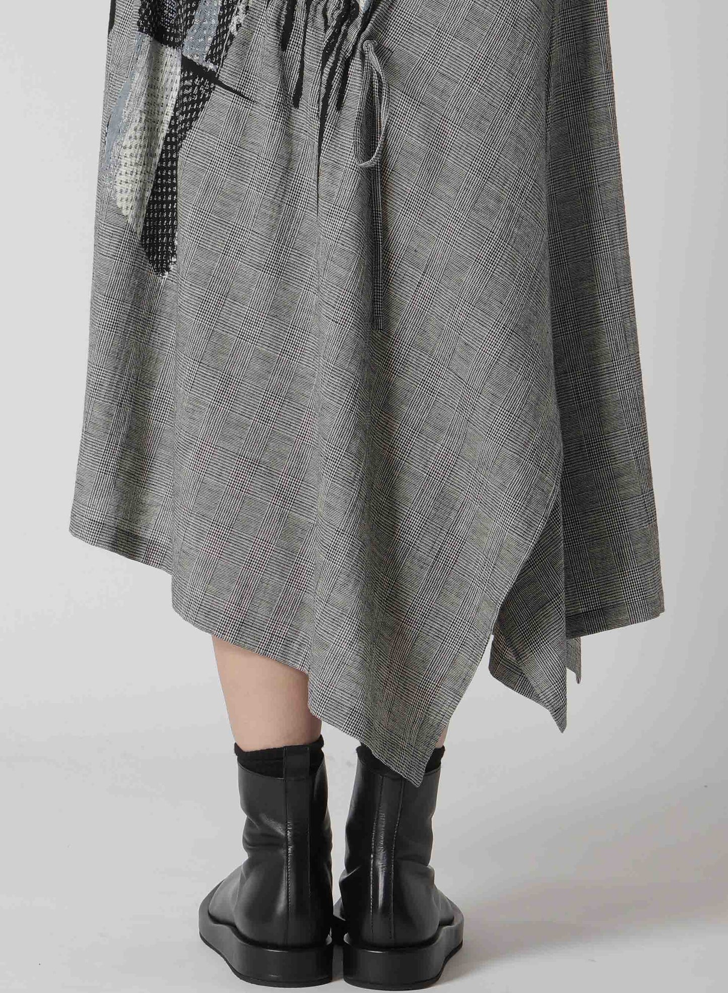 【1/23 12:00(JST) Release】C/LI PLAID COLLAGE SHIRRING DRESS