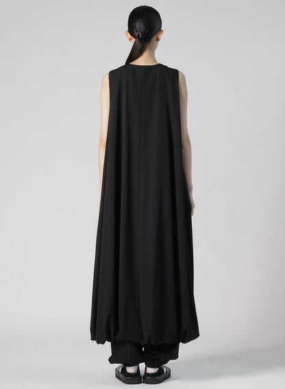 WOOL GABARDINE BALLOON DRESS