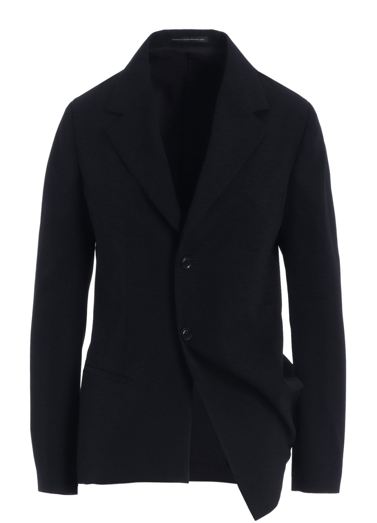 WOOL GABARDINE LEFT SIDE DROPPED JACKET