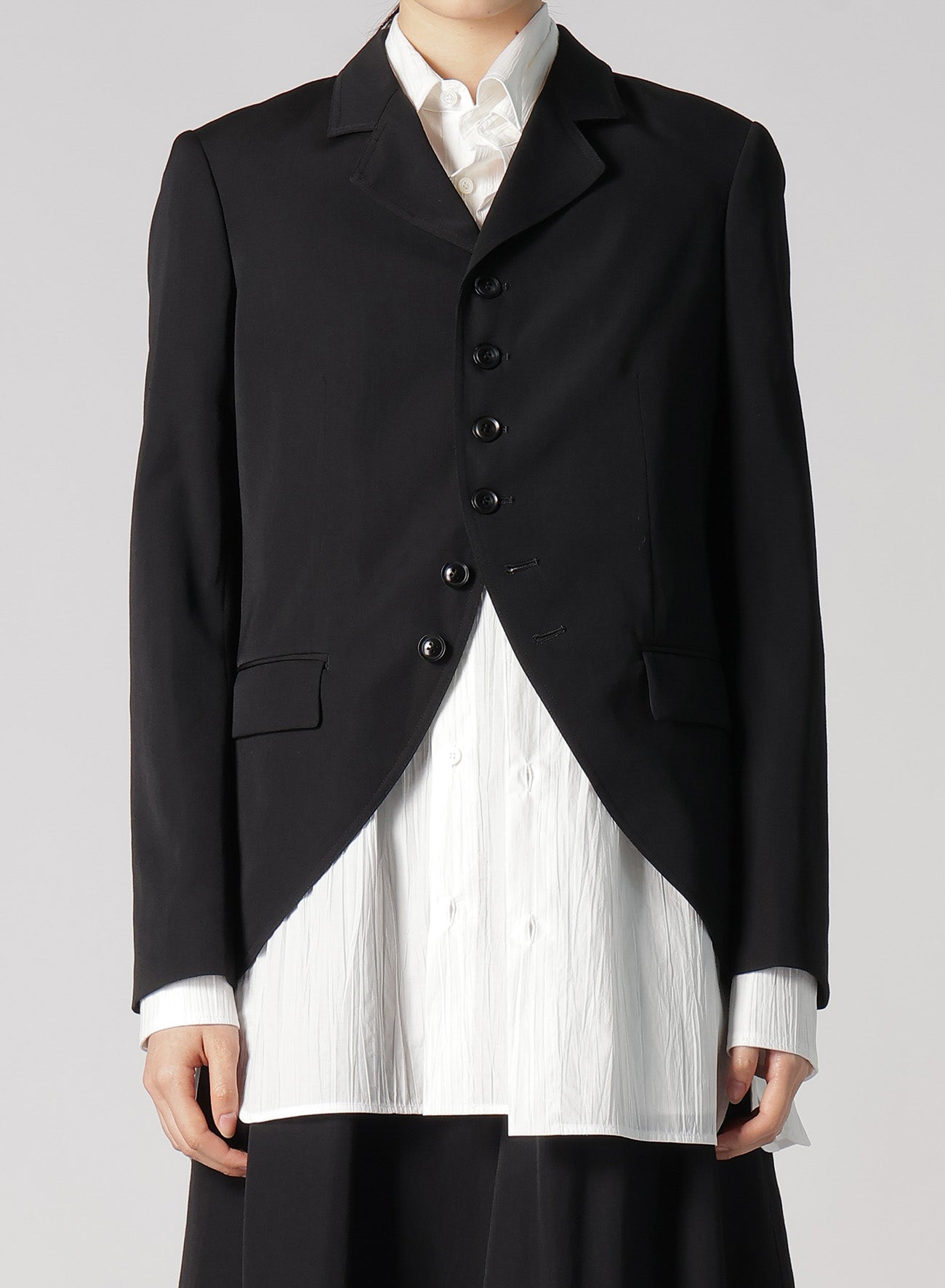 WOOL GABARDINE TAILORED JACKET