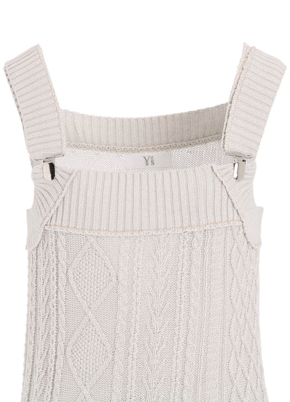 【1/23 12:00(JST) Release】CABLE KNIT/JERSEY SUSPENDER DRESS