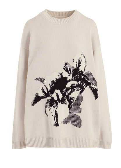 【1/23 12:00(JST) Release】BIG FLOWER LONG SLEEVE KNIT PULLOVER