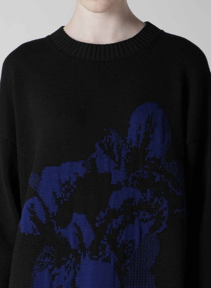 【1/23 12:00(JST) Release】BIG FLOWER LONG SLEEVE KNIT PULLOVER