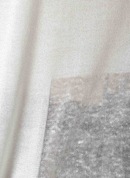 MULTI MATERIAL SHEER JERSEY LOOSE BIG PULLOVER