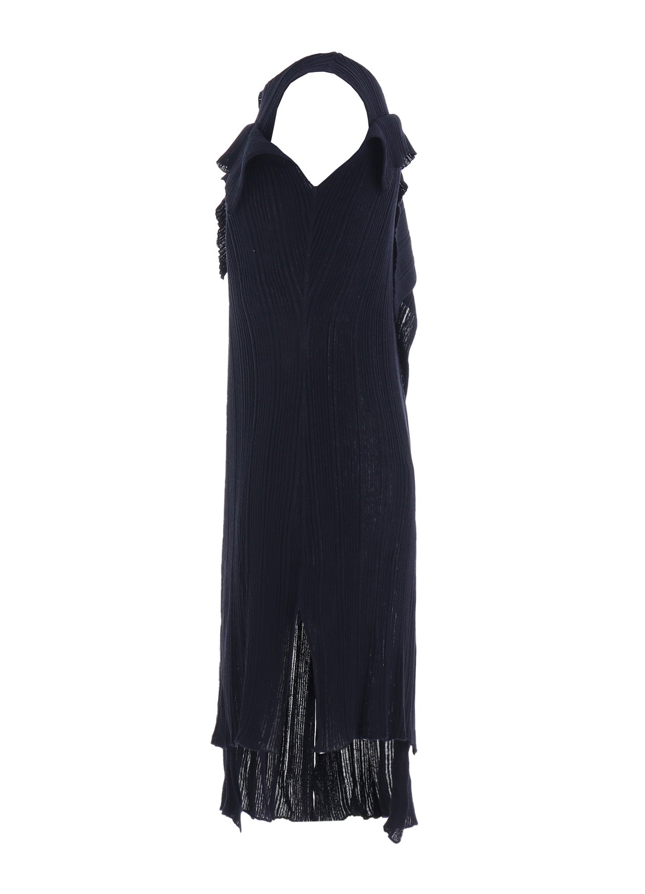 12G2P RANDOM THIN RIB ASYMMETRIC LONG DRESS
