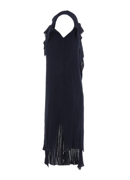 12G2P RANDOM THIN RIB ASYMMETRIC LONG DRESS