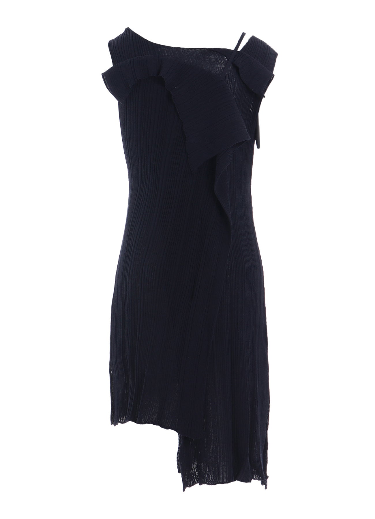 12G2P RANDOM THIN RIB ASYMMETRIC LONG DRESS