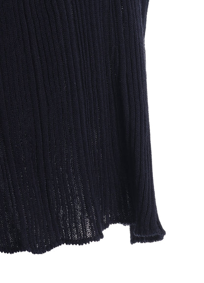 12G2P RANDOM THIN RIB ASYMMETRIC LONG DRESS