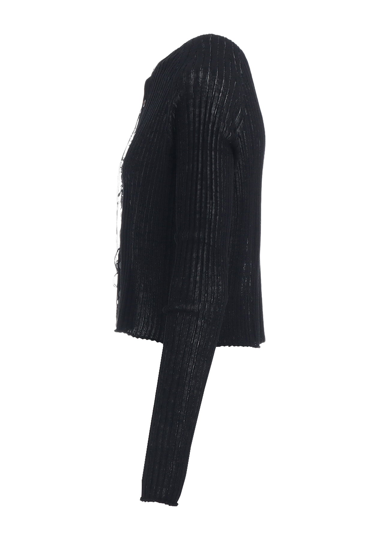 WIDE RIB WG LACE UP LONG SLEEVE CARDIGAN – THE SHOP YOHJI