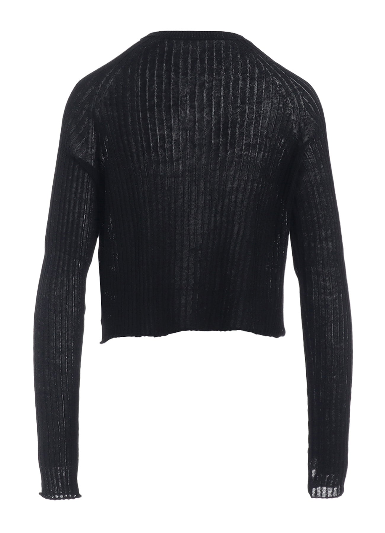 WIDE RIB WG LACE UP LONG SLEEVE CARDIGAN