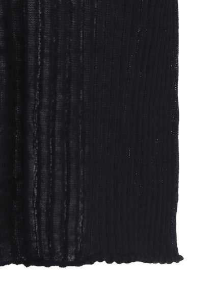 WIDE RIB WG LACE UP LONG SLEEVE CARDIGAN