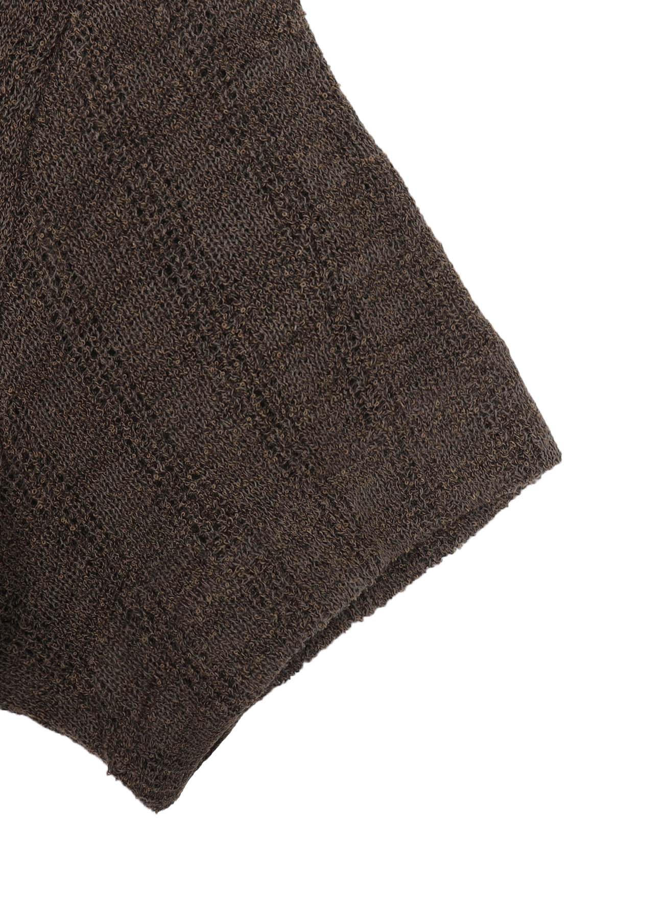 DROP NEEDLE RIB STRIPE ASYMMETRIC HEM PULLOVER