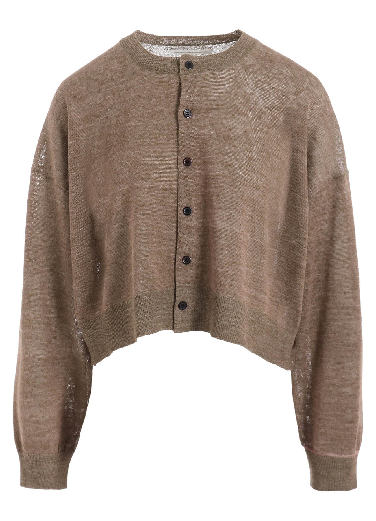 PLATING JERSEY SHEER LONG SLEEVE CARDIGAN