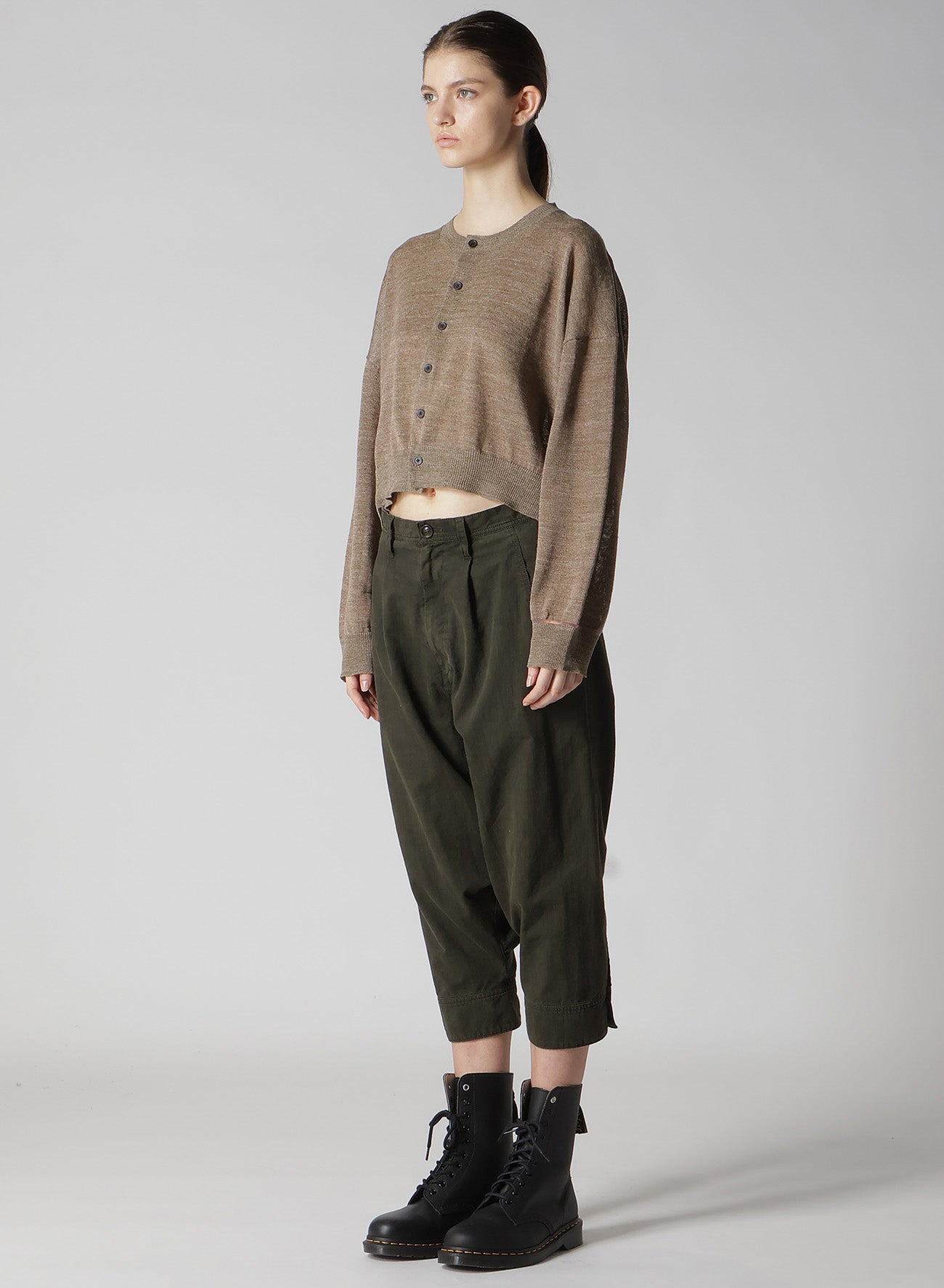 PLATING JERSEY SHEER LONG SLEEVE CARDIGAN