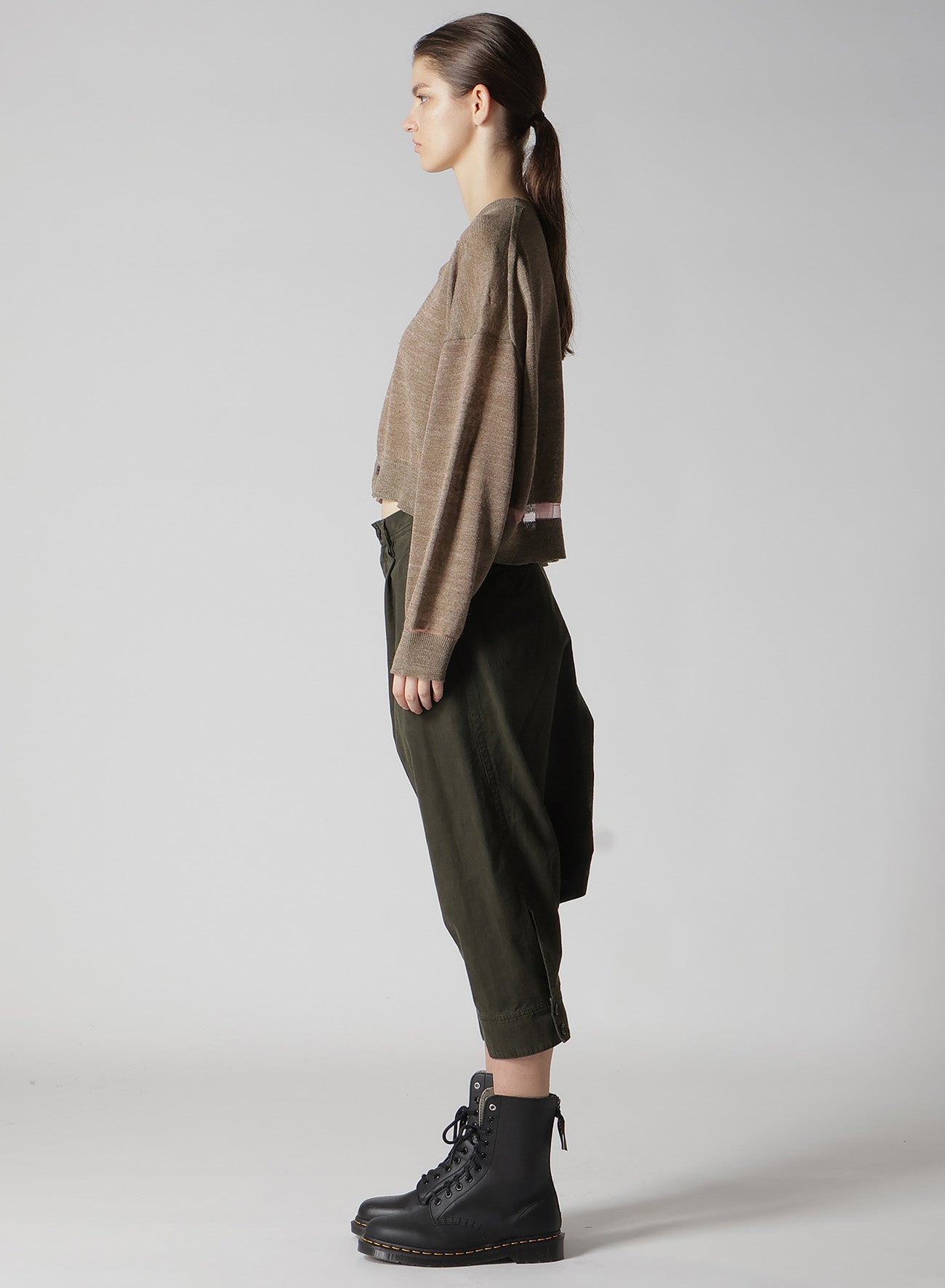 PLATING JERSEY SHEER LONG SLEEVE CARDIGAN
