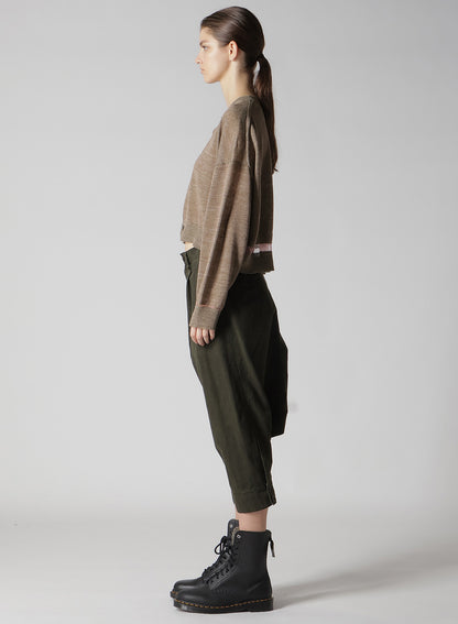 PLATING JERSEY SHEER LONG SLEEVE CARDIGAN