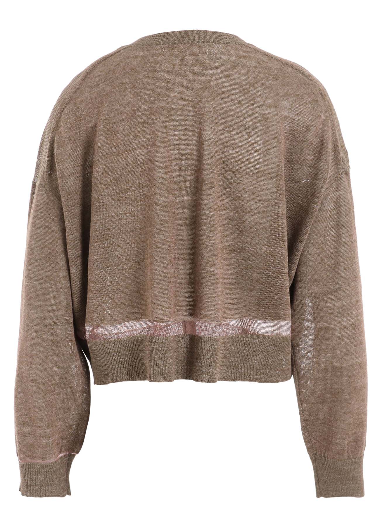PLATING JERSEY SHEER LONG SLEEVE CARDIGAN
