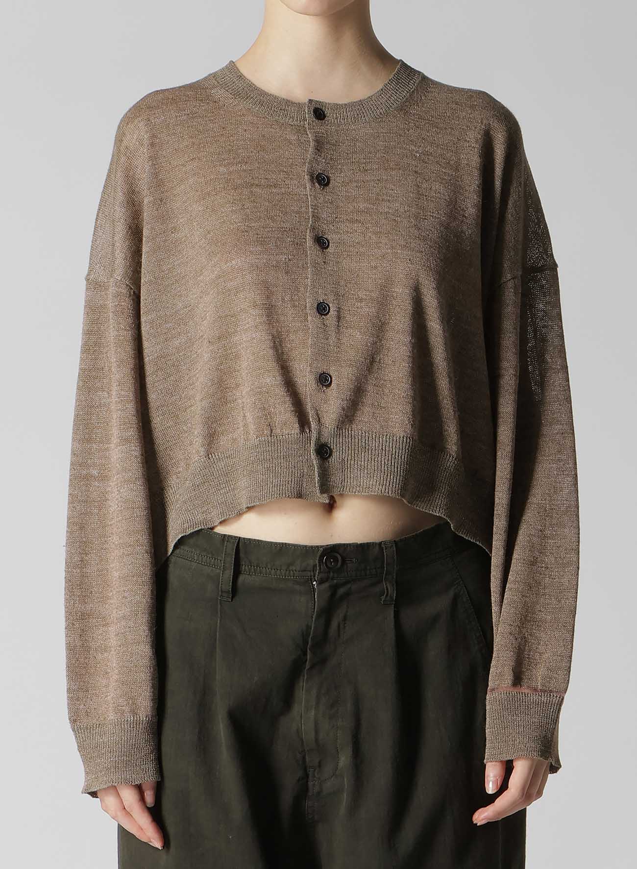 PLATING JERSEY SHEER LONG SLEEVE CARDIGAN