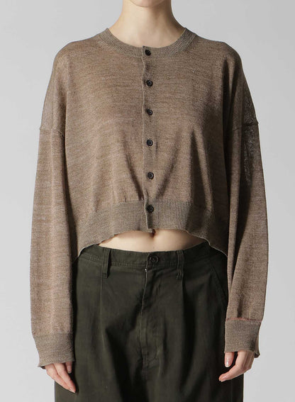 PLATING JERSEY SHEER LONG SLEEVE CARDIGAN
