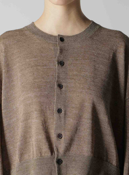 PLATING JERSEY SHEER LONG SLEEVE CARDIGAN
